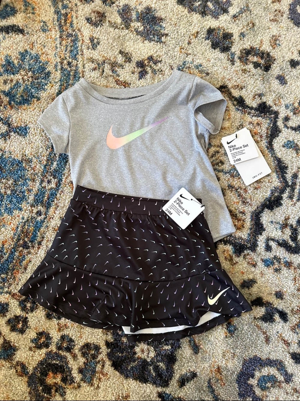 NWT Girls Nike Dri-Fit Athletic Skirt Set